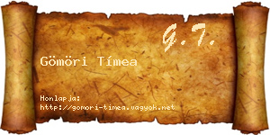 Gömöri Tímea névjegykártya